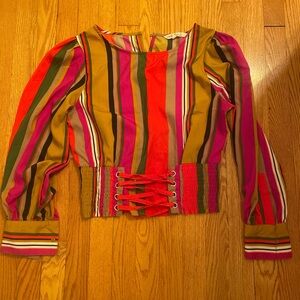 Colorful Striped Long Sleeve Top